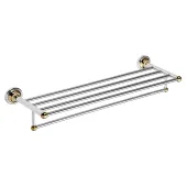 RETRO gold-chrom: Držák ručníků s hrazdou 605 mm (144202098)