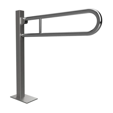 HELP: Sklopný úchyt ve tvaru U ukotvený do země, 750 mm, nerez, lesk, s krytkou (301507301)