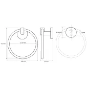 OMEGA: Držák ručníků dvojitý, 600 mm (104204052)