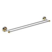 RETRO gold-chrom: Držák ručníků dvojitý 600 mm (144204058)