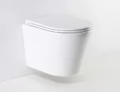 Závěsné WC OVALE BASSO RIMLESS se SLIM sedátkem Soft-close (OLKLT053ER)