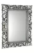 SAPHO - SCULE zrcadlo ve vyřezávaném rámu 70x100cm, stříbrná IN156