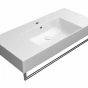 GSI - KUBE X keramické umyvadlo 100x47cm, s odkládacími plochami, bílá ExtraGlaze 9451111