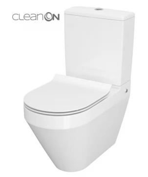 CERSANIT - WC KOMBI CREA CLEANON 011/020 OVAL, NÁDRŽKA 011 3/5, SEDÁTKO DUR SLIM WO LW ONE  K114-023-S-SET
