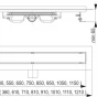 Liniový podlahový žlab LOW pro plný rošt (APZ106-1050)