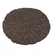 Hnědý gumový zahradní nášlap FLOMA Wood (dřevo) - 46 x 46 x 1,7 cm