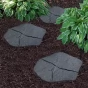 Šedý gumový zahradní nášlap (šlapák) FLOMA Stone - 51 x 38 x 1,8 cm