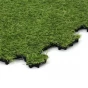 Zelená gumová puzzle terasová dlažba s umělým trávníkem FLOMA Comfort Tile - 36,5 x 36,5 x 1,2 cm