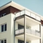 Bílá plastová ratanová stínící rohož 
