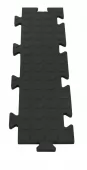 Černá PVC vinylová zátěžová puzzle protiskluzová spojovací dlažba Tenax - 50 x 12 x 0,8 cm