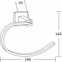 MEXEN - Vane ručník černá - 7020932 - 70 7020932-70