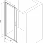 MEXEN - OMEGA posuvné dveře 130x190 cm 8 mm zlatá, transparent se sadou pro niku 825-130-000-50-00