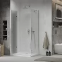MEXEN/S - Sprchový kout zalamovací Lima 80x90, sklo čiré, chrom + vanička 856-080-090-00-00-4010