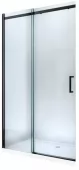MEXEN - Omega posuvné sprchové dveře 160, transparent, černá se sadou pro niku 825-160-000-70-00