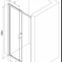 MEXEN - Apia posuvné sprchové dveře 95, transparent, chrom 845-095-000-01-00