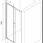 MEXEN - Apia posuvné sprchové dveře 100, transparent, černá 845-100-000-70-00