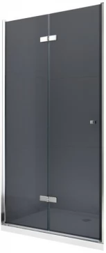 MEXEN - Lima skládací sprchové dveře 120, grafit, chrom se stěnovým profilem 856-120-000-01-40