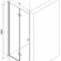 MEXEN - Lima skládací sprchové dveře 120, grafit, chrom se stěnovým profilem 856-120-000-01-40