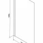 MEXEN - Alex vanová zástěna 1-wing 80x140 cm, černá vzor 893-080-001-70-70