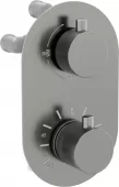 MEXEN - Kai termostatická baterie sprcha/vana 3 výstupy, grafit 77602-66