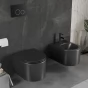 MEXEN - Sofia Závěsná WC mísa bez sedátka, černá matná 3354XX85
