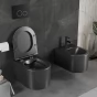 MEXEN - Sofia Závěsná WC mísa bez sedátka, černá matná 3354XX85
