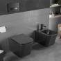 MEXEN - Teo Závěsná WC mísa bez sedátka, černá matná 3385XX85