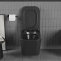 MEXEN - Teo Závěsná WC mísa bez sedátka, černá matná 3385XX85