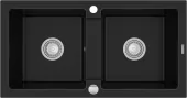 MEXEN - Mario granitový dřez 2-bowl 820x436 mm, černá 6504822000-77
