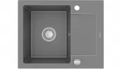 MEXEN - Enzo granitový dřez 1-mísa dřez s vypouštěním krátký Board 576x465 mm, šedá 6506571005-71