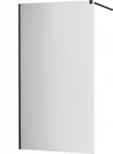 MEXEN/S - KIOTO Sprchová zástěna WALK-IN 70x200 cm 8 mm, černá, zrcadlové sklo 800-070-101-70-50