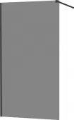 MEXEN/S - KIOTO Sprchová zástěna WALK-IN 80x200 cm 8 mm, černá, kouřové sklo 800-080-101-70-40