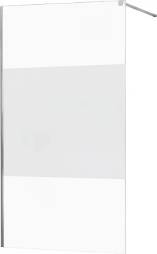 MEXEN/S - KIOTO Sprchová zástěna WALK-IN 110x200 cm 8 mm, chrom, Transparent/matné sklo 800-110-101-01-35