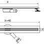 MEXEN - Flat 360 Slim podlahový žlab 90 cm otočný růžové zlato 1641090