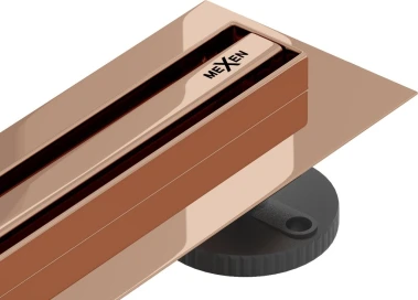 MEXEN - Flat 360 Slim žlab otočný 100 cm růžové zlato 1641100