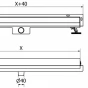 MEXEN - Flat Wall odtokový žlab 2v1 stěna 70 cm černá 1730070