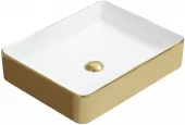 MEXEN - Estela umyvadlo na desku 50x40 cm bílá / zlatá 22105053