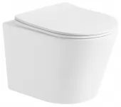 MEXEN - Rico Závěsná WC mísa včetně sedátka s pomalým tenkém, duroplast, bílá mat 30724001