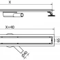 MEXEN - Flat žlab bez roštu 70 cm otočný nerez 1040070