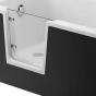Akrylátová obdélníková vana pro starší a osoby s tělesným postižením Vovo 150 (150x75x62 cm | objem: 150 l) 