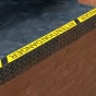 Černo-žlutá korundová protiskluzová páska s potiskem FLOMA Attention Danger - 18,3 m x 7,5 cm a tloušťka 0,7 mm
