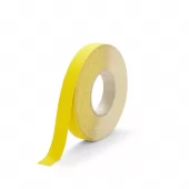 Žlutá korundová snímatelná protiskluzová páska FLOMA Standard Removable - 18,3 m x 2,5 cm a tloušťka 0,7 mm