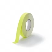 Žlutá korundová fluorescenční protiskluzová páska FLOMA Standard - 18,3 x 2,5 cm tloušťka 0,7 mm