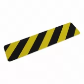 Černo-žlutá korundová protiskluzová páska (pás) pro nerovné povrchy FLOMA Conformable Hazard - 15 x 61 cm tloušťka 1,1 mm