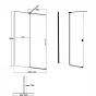 Walk-in sprchový kout VAYO BLACK (BCVAYO90BC)