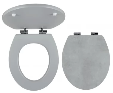 WC sedátko, MDF s potiskem, panty kov-chrom (WC/SOFTSTONE1)