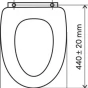 Sedátko dýhované borovice MDF (WC/BOROVICE)
