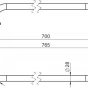 Madlo rovné s krytkami 700 mm bílé (R6670,11)