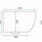 REA - Závěsná WC mísa včetně sedátka Martin Rimless REA-C8006