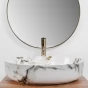 REA - Umyvadlo na desku Queen Carrara Shiny 55x41,5 REA-U1232